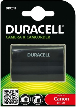 АККУМУЛЯТОР DURACELL BP-511 BP511 BP-512 ДЛЯ CANON EOS 300D 30D 40D