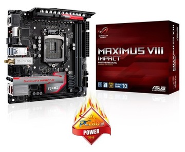 МАТЕРИНСКАЯ ПЛАТА ASUS MAXIMUS VIII IMPACT 1151 DDR4 Mini ITX BOX SupremeFX HDMI