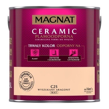 MAGNAT CERAMIC C25 КРАСКА ВЫБРАННЫЙ АРАГОНИТ 2,5л