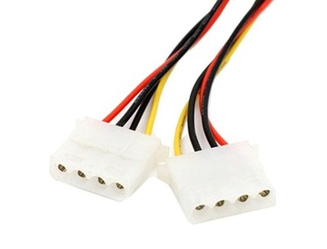 Кабель-адаптер SATA 15-контактный на 2x Molex 4-контактный