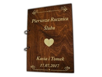 ДЕРЕВЯННЫЙ АЛЬБОМ С ГРАВИРОВКОЙ ПОДАРОК ​​НА ЮБИЛЕЮ СВАДЬБЫ