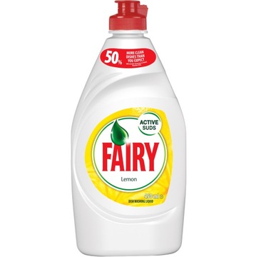 FAIRY PŁYN DO MYCIA NACZYŃ CYTRYNOWY LEMON Z AKTYWNĄ PIANĄ WYDAJNY 450 ML