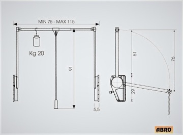 Расстояние до SUPER LIFT PANTOGRAPH