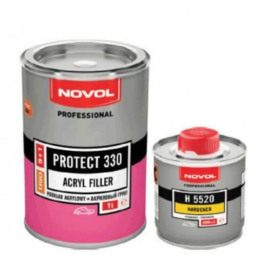 АКРИЛОВАЯ ГРУНТОВКА NOVOL PROTECT 330 1л СЕРАЯ 434