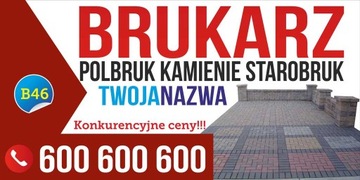 Baner Reklama - Usługi brukarskie 2,5x1,25m Szyld