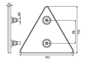 фото thumb №2, Треугольник отражатель отражатель красный do прицепа