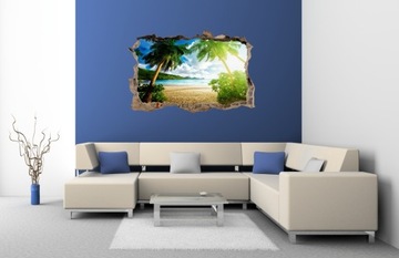 НАСТЕННЫЕ НАКЛЕЙКИ Отверстие BEACH PALMS 01 70x46 см