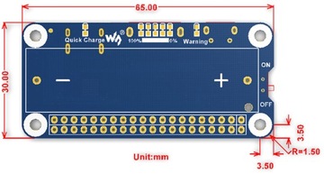 Литий-ионный аккумулятор HAT для Raspberry Pi, выход 5 В