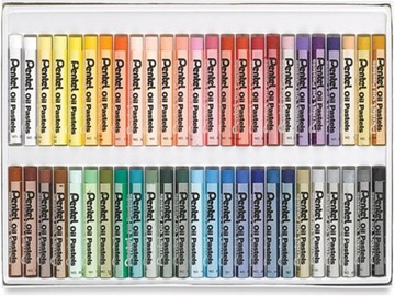 Масляная пастель Pentel PHN, микс 50 цветов