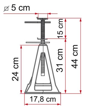 PODSTAWA PODPORA STABILIZUJĄCA FIAMMA 750 kg 4 szt