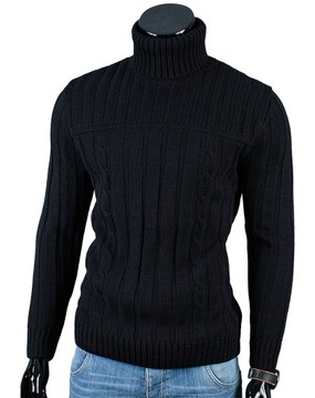 Gruby GOLF Sweter MA22 Czarny__M_PRODUKT_PL