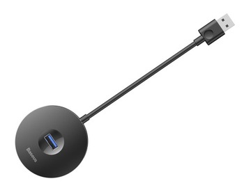 Концентратор 4 в 1 USB на USB 3.0 + 3 порта USB 2.0 Baseus 15 см (черный)