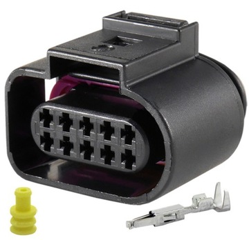 1j0973715 разъём 10 pin соединитель штекер замок дверь фото №1