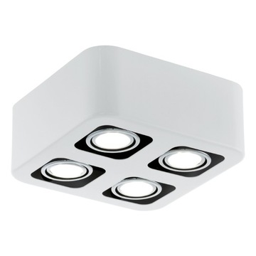 Shade square eglo 24 white black, czarny, silvery, фото