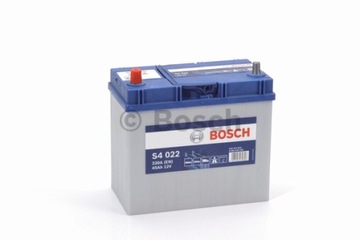 Акумулятор 45ah/ 330a ліва+ bosch срібло s4 azja s4022, фото