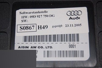 Audi контроллер коробки передач 09d927750dg, фото