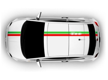 Трикольорові панелі на дах fiat 500, punto, bravo!, фото