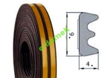 Gasket self-adhesive brown e 9x4mm 150 mb, фото
