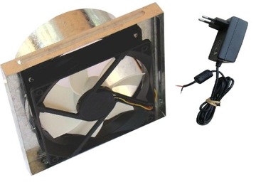 Fireplace fan + power supply 17x17 fireplace, фото
