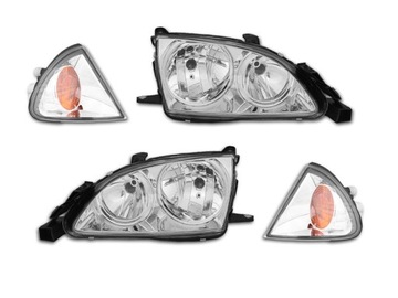 Headlight turn signal set toyota avensis t22 restyling 2000-, фото