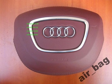 Audi a6 a7 a8 4g 4h airbag подушка безпеки бордовий шкіра, фото