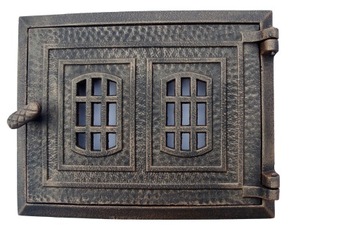 Door cast iron openwork fireplace lattice crane., фото