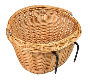 Wicker basket (bracket) basket on a bicycle front on a bicycle relay, фото