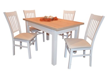 Stand 4 chairs style scandinavian, white set, фото