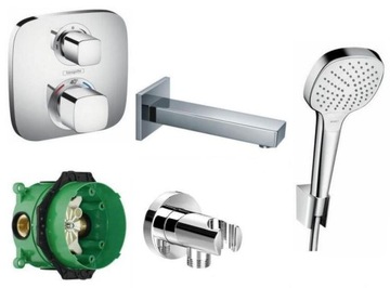 Hansgrohe set for plaster with a thermostat to baths, фото