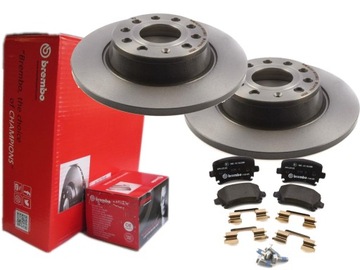 Disks+ pads brembo ass vw passat b6 b7 cc eos, фото