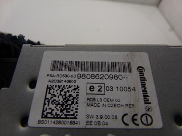 9808620980 автомагнитола cd rd530-0d citroen c4 2 ds4, фото