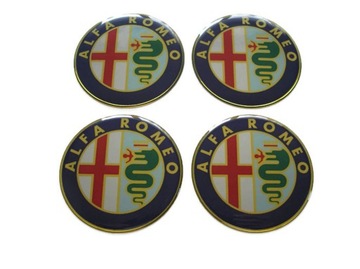 Emblems logo on caps disks caps stickers icons alfa romeo 70mm, фото
