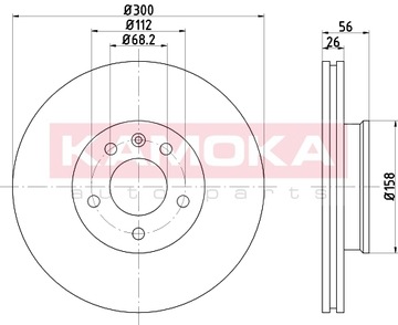 2x kamoka brake disc vw t4 97 - 03 fan. = camera, фото