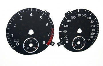 Disks dashboards vw golf 6, gti, r з mph on km/ h, фото