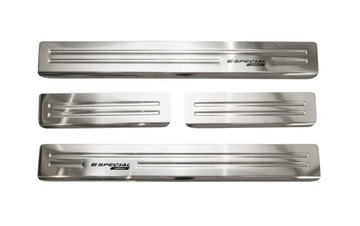Overlay threshold on thresholds opel astra 4 pcs metal, фото