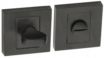 Short sign square toilet black, фото