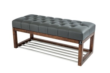 Cabinet shoes with seat emra wood 70 x 40 x 40 centimeters nut, фото
