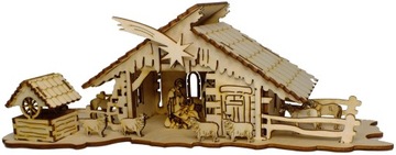 Wooden shopper christmas deco 33x12x16 centimeters, фото