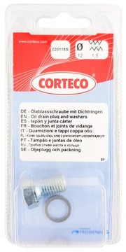 Corteco 220115s пробка сливная масла, поддон масляный, фото