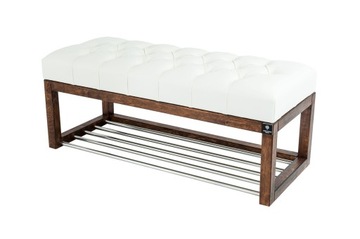 Cabinet shoes with seat emra wood 85 x 40 x 40 centimeters nut, фото