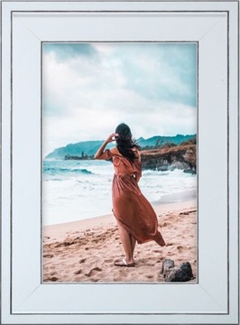 Frame on bumper white frame wooden 30x45, фото