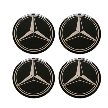 Эмблемы наклейки значки лого на колпаки колпачки диски mercedes 60mm, фото