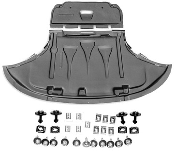 Audi a6 c6 2005-2011 protection lower motor 1 boxes clips, фото