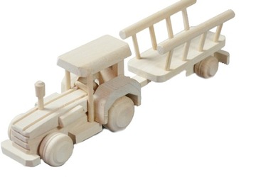 Wooden automobile toy tractor eko pl, фото