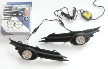 Headlights daytime running lights daytime led backlight opel corsa d 2006 - 2011, фото