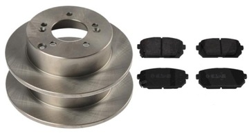 Тормозные диски+ колодки зад mazda 323 bj 323f 1998-2004, фото