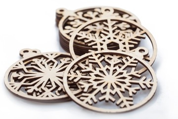 Decor ball snowflake suspension 10cm - set 01, фото