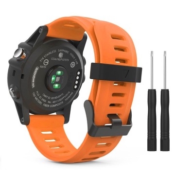 Orange strap garmin fenix 5x plus, фото