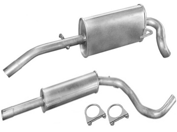 Vw lupo/ seat arosa/ 1.0 (37kw) / 1.4 (44kw) mufflers+ clamps, фото