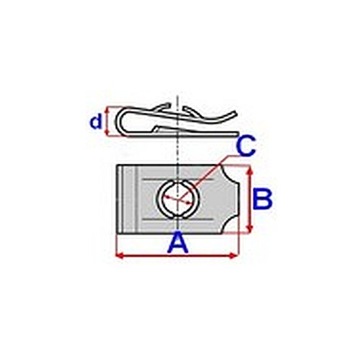 Пластина крепление карты дверь audi 100 c4/ 80 b4/ a3 96-03/ a4 b5/, фото